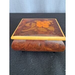 Reuge Inlay Wood Music Box - Plays Send in the Clowns